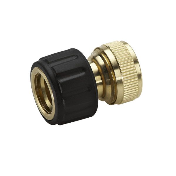 Watering range Brass hose connector 3/4" with Aqua Stop