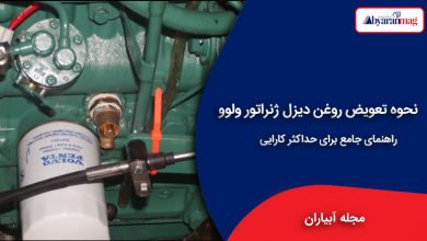 نحوه تعویض روغن دیزل ژنراتور ولوو