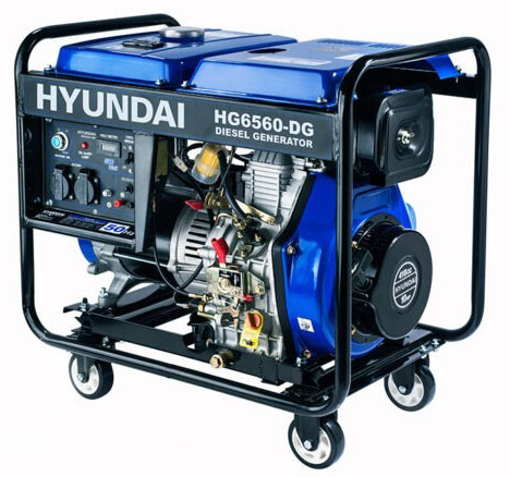 موتور برق گازوئیلی هیوندای 6 کیلووات مدل HG6560-DG
