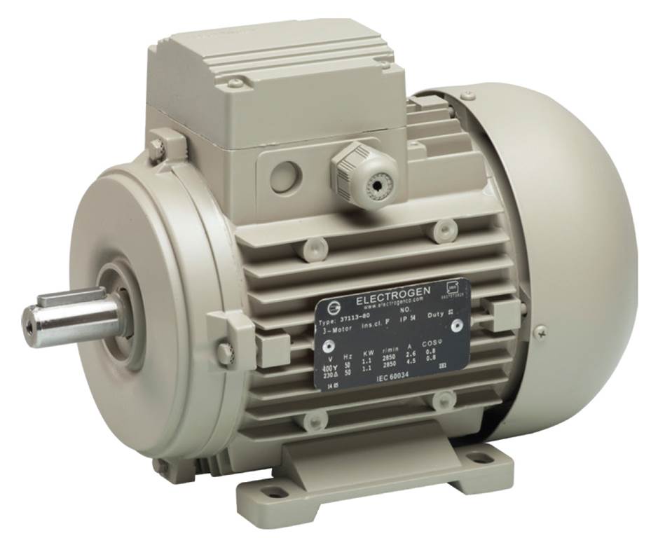 الکتروموتور سه فاز آلومینیومی الکتروژن مدل 0.18KW-3000RPM